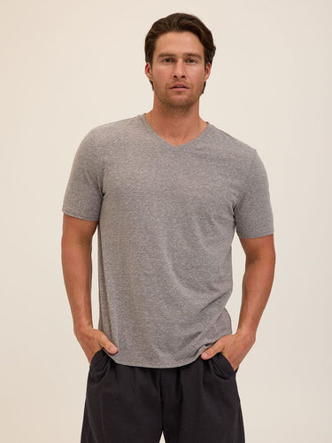 Triblend V-Neck Tee Mens Tops Tshirt Short Threads 4 Thought