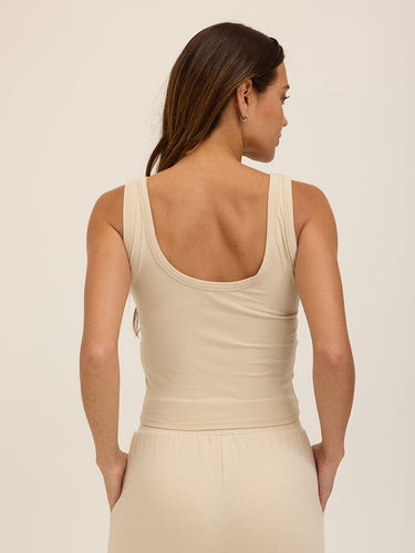 Mirabel Luxe Jersey Fitted Crop Tank Womens Tops Tanks Threads 4 Thought