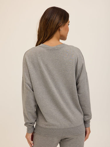 Cathy Boyfriend Feather Fleece Pullover Womens Outerwear Sweatshirt Threads 4 Thought