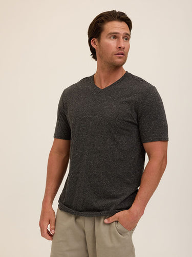 Triblend V-Neck Tee Mens Tops Tshirt Short Threads 4 Thought