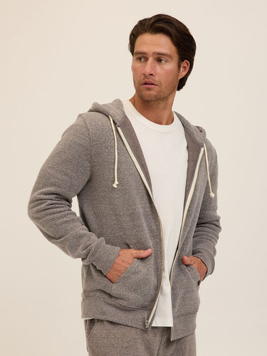 Triblend Zip Fleece Hoodie Mens Outerwear Sweatshirt Threads 4 Thought