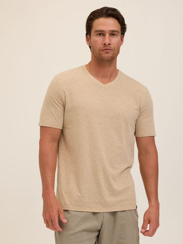 Triblend V-Neck Tee Mens Tops Tshirt Short Threads 4 Thought