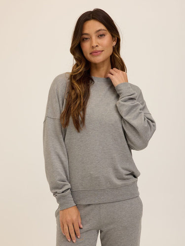Cathy Boyfriend Feather Fleece Pullover Womens Outerwear Sweatshirt Threads 4 Thought