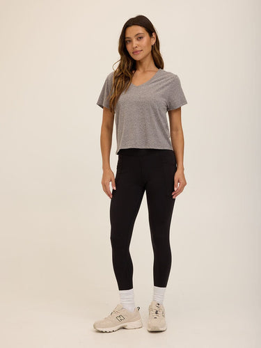 Core Triblend Jersey V-Neck Tee Womens Tops Short Tee Threads 4 Thought