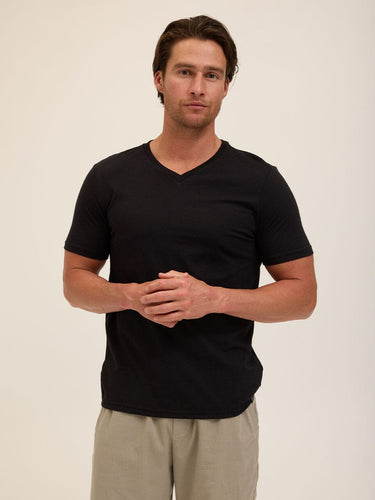 Triblend V-Neck Tee Mens Tops Tshirt Short Threads 4 Thought