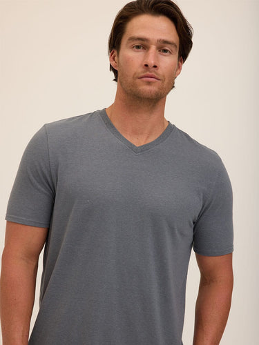 Men's Core Triblend Jersey V-Neck Tee Mens Tops Tshirt Short Threads 4 Thought