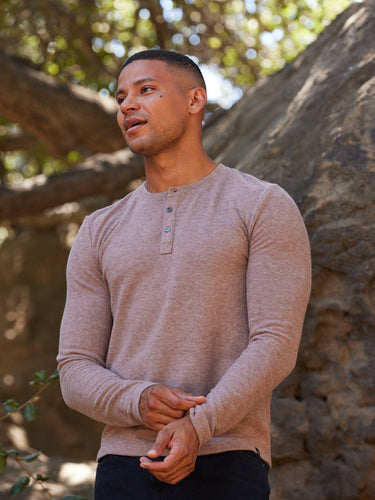 Elias Sweater Knit Long Sleeve Henley Mens Outerwear Sweater Threads 4 Thought