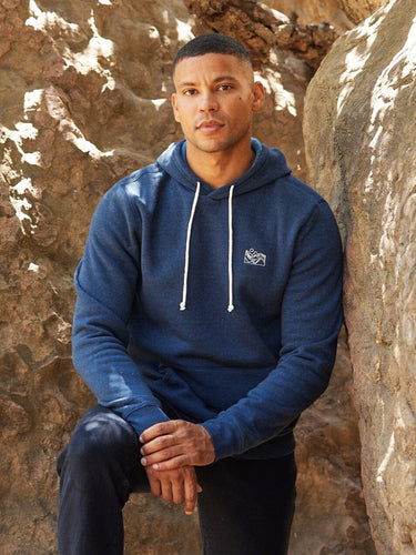 Embroidered Triblend Pullover Hoodie Mens Outerwear Sweatshirt Threads 4 Thought