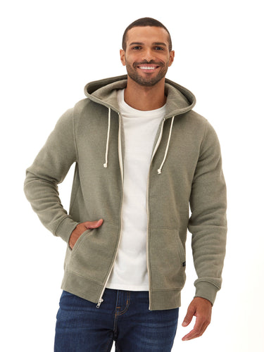 Triblend Zip Fleece Hoodie Mens Outerwear Sweatshirt Threads 4 Thought