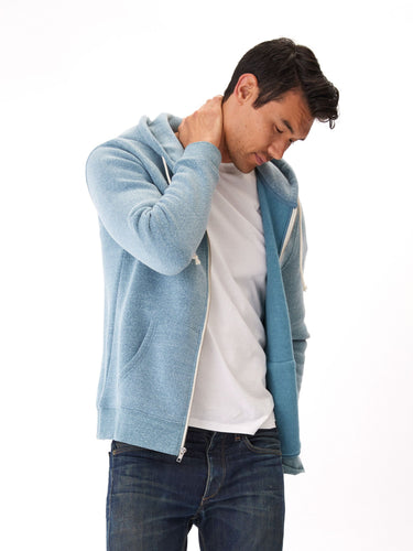 Triblend Zip Fleece Hoodie Mens Outerwear Sweatshirt Threads 4 Thought