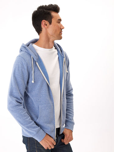 Triblend Zip Fleece Hoodie Mens Outerwear Sweatshirt Threads 4 Thought