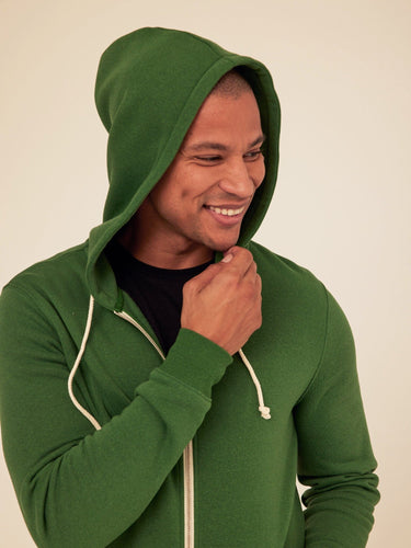 Triblend Zip Fleece Hoodie Mens Outerwear Sweatshirt Threads 4 Thought