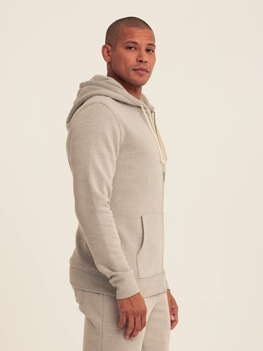 Triblend Zip Fleece Hoodie Mens Outerwear Sweatshirt Threads 4 Thought