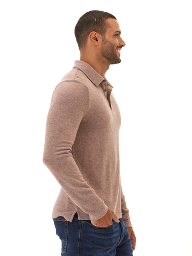 Henrique Sweater Knit Long Sleeve Polo Mens Outerwear Sweater Threads 4 Thought