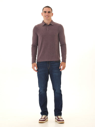 Henrique Sweater Knit Long Sleeve Polo Threads 4 Thought