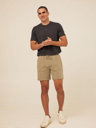 Jaxson Peached Stretch Knit Short Threads 4 Thought