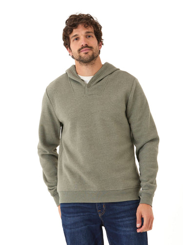 Kieran Triblend Fleece Henley Hoodie Mens Outerwear Sweatshirt Threads 4 Thought
