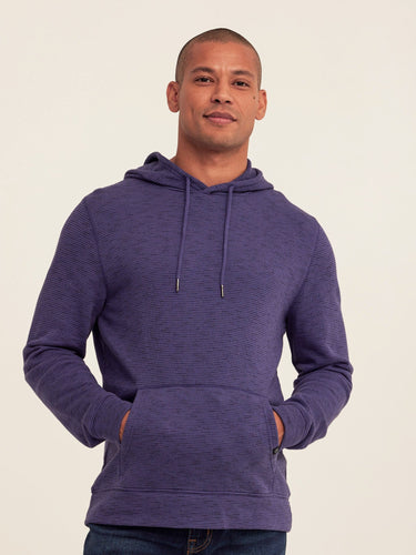Nico Striped Terry Pullover Hoodie Mens Outerwear Sweatshirt Threads 4 Thought