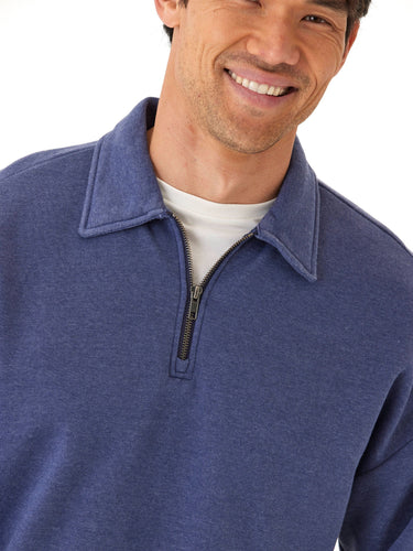 Gabe Mineral Wash Fleece 1/4 Zip Pullover Mens Outerwear Sweatshirt Threads 4 Thought