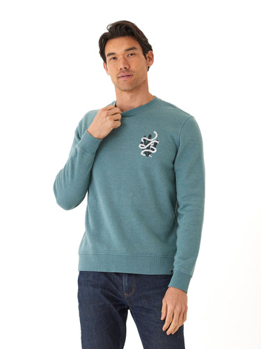 Mineral Wash Graphic Fleece Crew Mens Tops Tshirt Short Threads 4 Thought