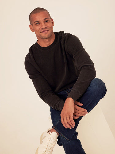 Corey Denim Terry Crew Sweatshirt Threads 4 Thought