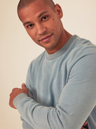 Corey Denim Terry Crew Sweatshirt Threads 4 Thought