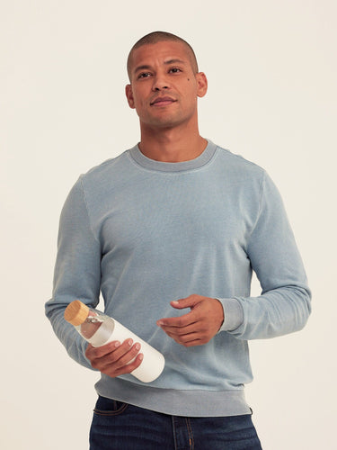 Corey Denim Terry Crew Sweatshirt Threads 4 Thought