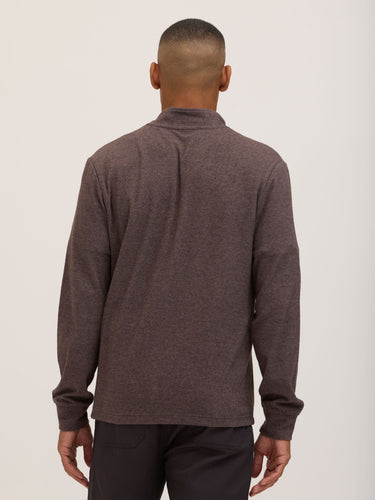 Kace Brushed Jacquard Quarter Zip Mock Neck Mens Outerwear Sweatshirt Threads 4 Thought