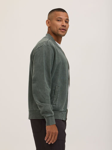 Walter Mineral Wash Heavy Terry Bomber Jacket Mens Outerwear Sweatshirt Threads 4 Thought