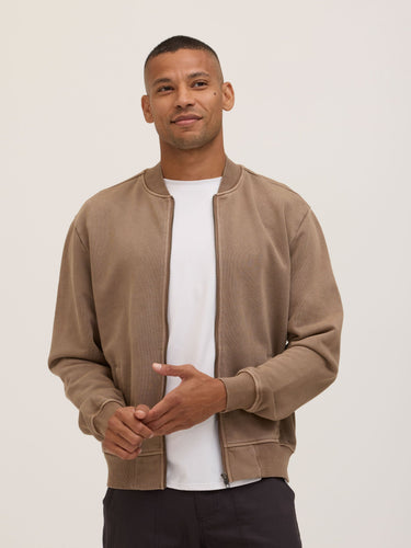 Walter Mineral Wash Heavy Terry Bomber Jacket Mens Outerwear Sweatshirt Threads 4 Thought
