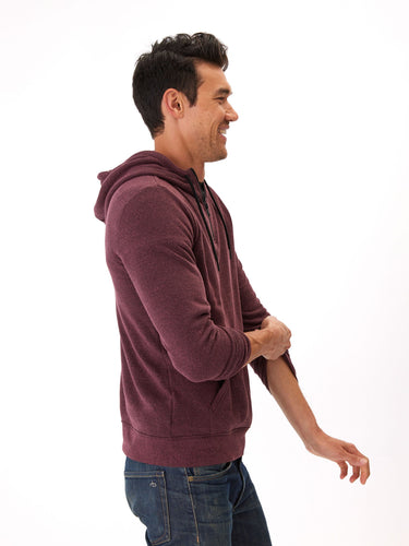 Triblend Breton Half Zip Hoodie Mens Outerwear Sweatshirt Threads 4 Thought