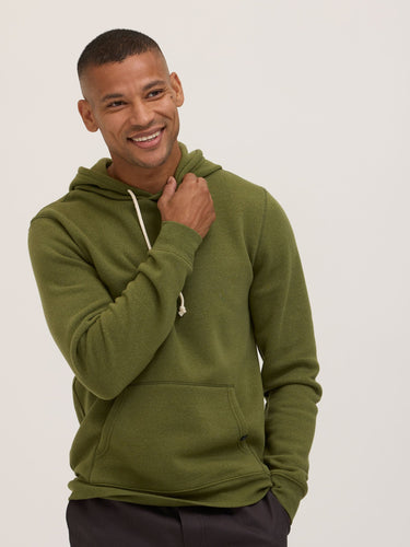 Men's Core Triblend Fleece Pullover Hoodie Mens Outerwear Sweatshirt Threads 4 Thought