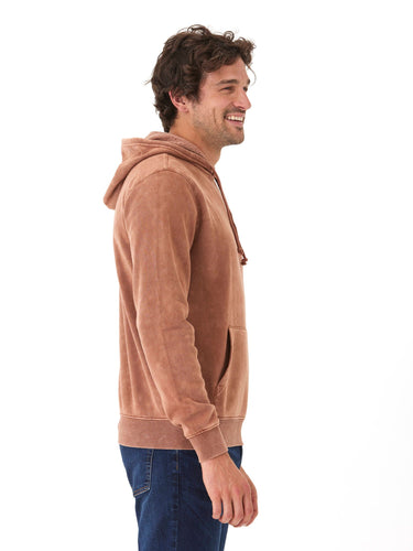 Mineral Wash Pullover Fleece Hoodie Mens Outerwear Sweatshirt Threads 4 Thought