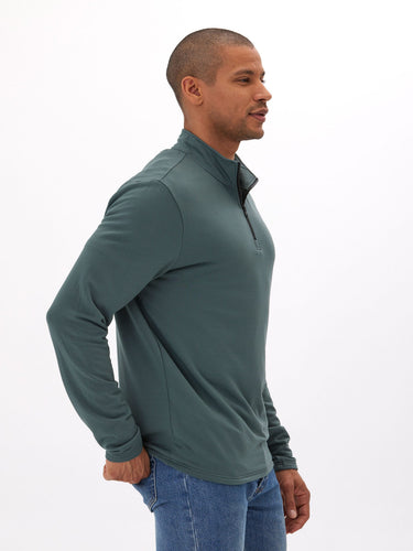 Kace Modal Fleece 1/4-Zip Mock Neck Mens Outerwear Sweatshirt Threads 4 Thought