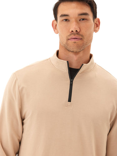 Kace Modal Terry 1/4-Zip Mock Neck Mens Outerwear Sweatshirt Threads 4 Thought