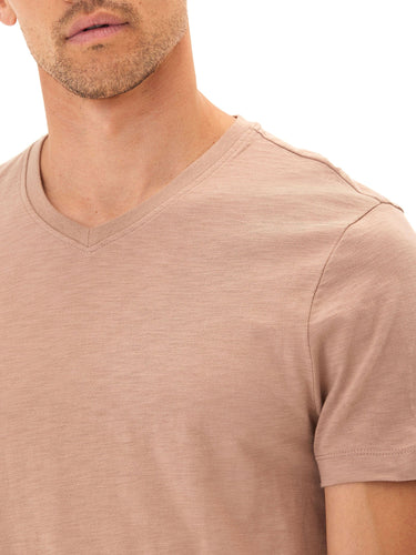 Slub Jersey V-Neck Tee Mens Tops Tshirt Short Threads 4 Thought