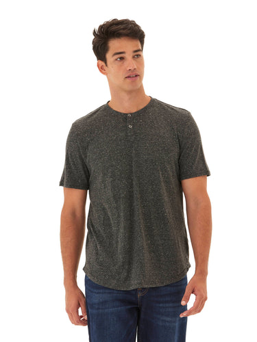 Baseline Short Sleeve Triblend Henley Mens Tops Tshirt Short Henley Threads 4 Thought