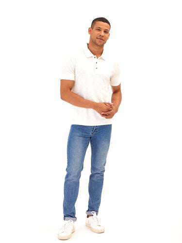 Slub Jersey Polo Mens Tops Tshirt Short Threads 4 Thought