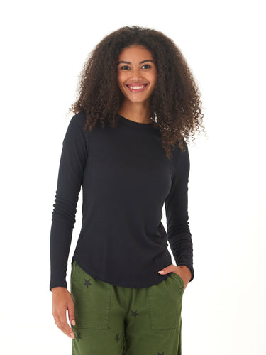 Torri Feather Rib Long Sleeve Crew Tee Threads 4 Thought