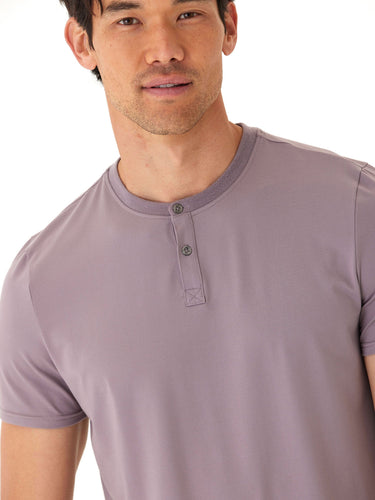 Frederick Luxe Jersey 2 Button Henley Mens Tops Tshirt Short Henley Threads 4 Thought