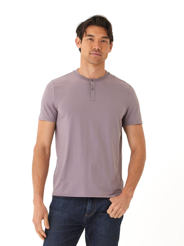 Frederick Luxe Jersey 2 Button Henley Mens Tops Tshirt Short Henley Threads 4 Thought