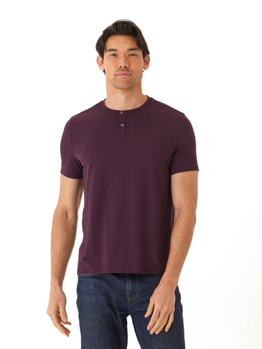 Frederick Luxe Jersey 2 Button Henley Mens Tops Tshirt Short Henley Threads 4 Thought