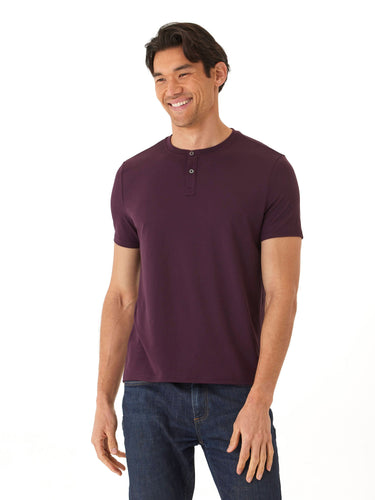 Frederick Luxe Jersey 2 Button Henley Mens Tops Tshirt Short Henley Threads 4 Thought