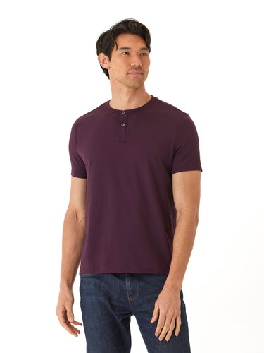 Frederick Luxe Jersey 2 Button Henley Mens Tops Tshirt Short Henley Threads 4 Thought