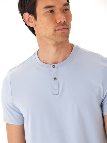 Frederick Luxe Jersey 2 Button Henley Mens Tops Tshirt Short Henley Threads 4 Thought