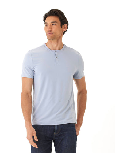 Frederick Luxe Jersey 2 Button Henley Mens Tops Tshirt Short Henley Threads 4 Thought