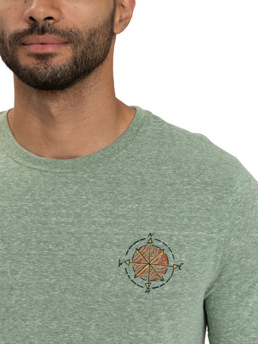 Mountain Crest Triblend Graphic Tee Mens Tops Tshirt Short Threads 4 Thought