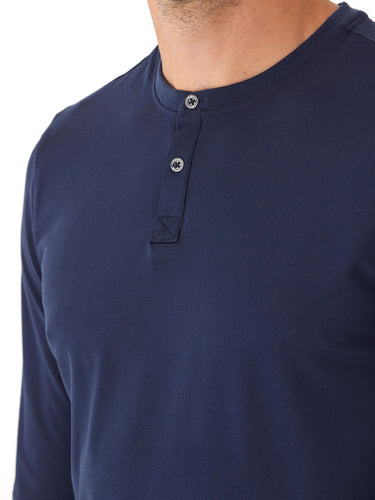 Frederick Luxe Jersey Long Sleeve Henley Mens Tops Tshirt Long Henley Threads 4 Thought