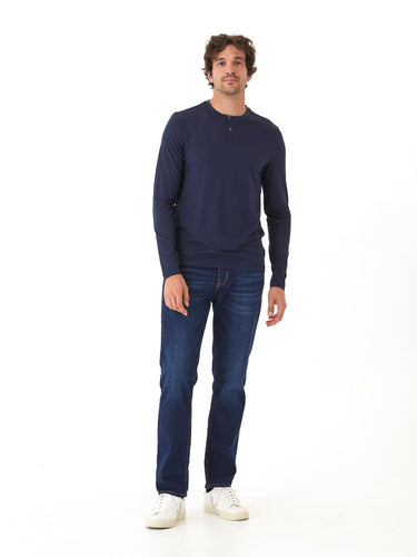 Frederick Luxe Jersey Long Sleeve Henley Mens Tops Tshirt Long Henley Threads 4 Thought