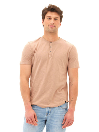 Heath Slub Jersey Short Sleeve Henley Mens Tops Tshirt Short Threads 4 Thought